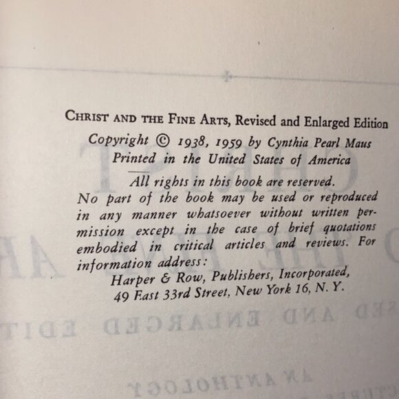Christ and The Fine Arts by Cynthia Pearl Maus 1959 Hardcover Book Dust Jacket - Picture 6 of 10